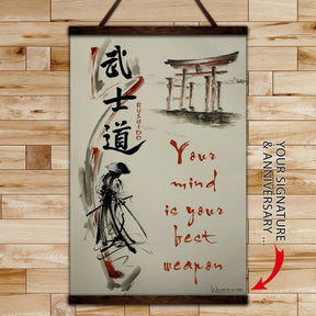 SA076 - Your Mind Is Your Best Weapon - English - Vertical Poster - Vertical Canvas - Samurai Poster