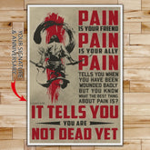 SA082 - PAIN - It Tells You - You Are Not Dead Yet - Vertical Poster - Vertical Canvas - Samurai Poster