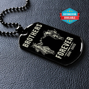 SAD057 - Brothers Forever - It's About Being Better Than You Were The Day Before - Samurai - Bushido - Katana - Ronin - Miyamoto Musashi - Black Double-Sided Dog Tag