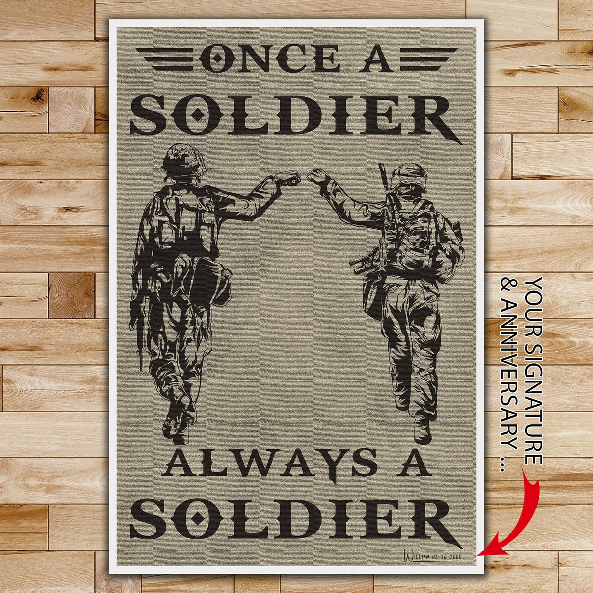 SD004 - Always A Soldier A Always A Soldier - Vertical Poster - Vertical Canvas - Soldier Poster