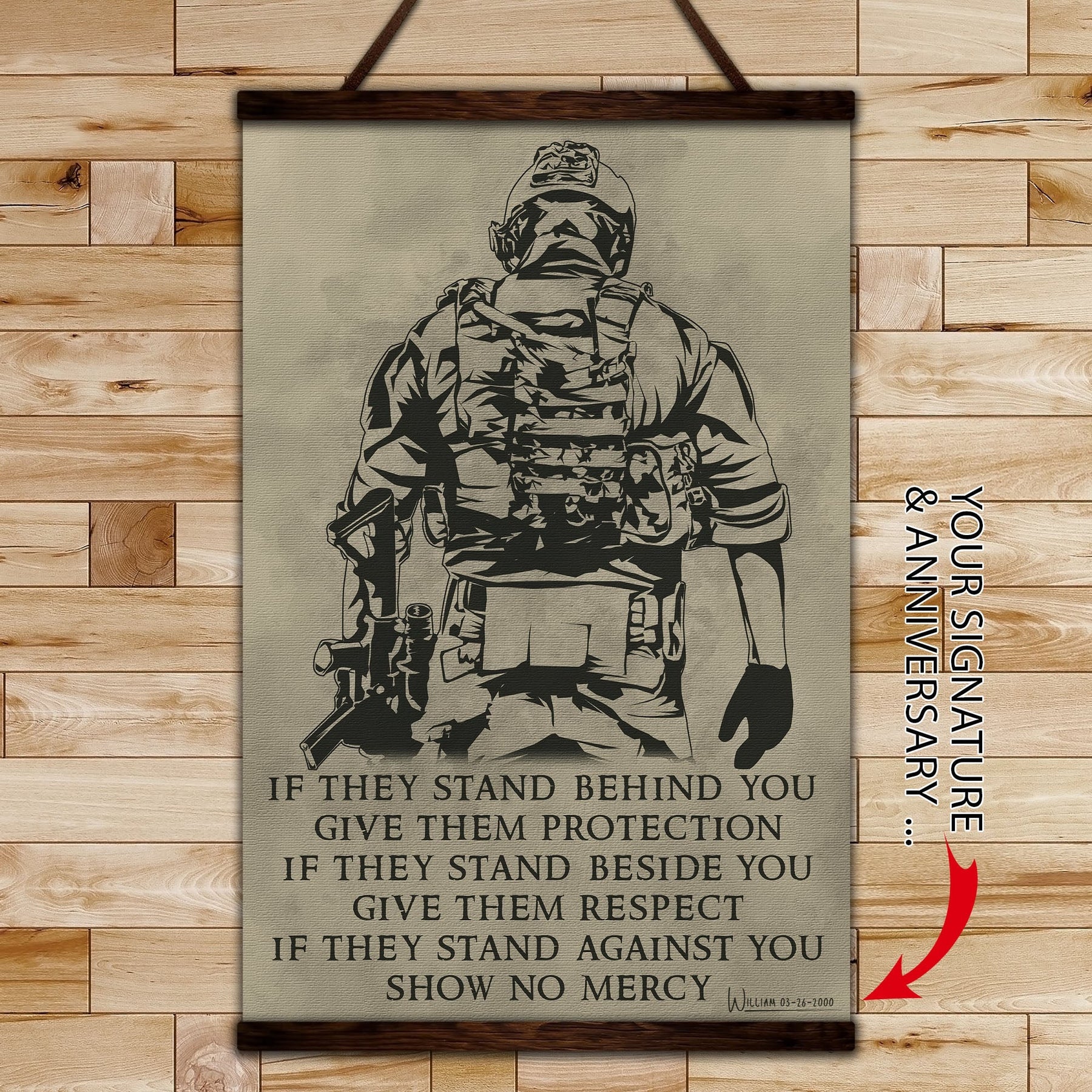 SD018 - IF - Show No Mercy - Soldier - Vertical Poster - Vertical Canvas - Soldier Poster