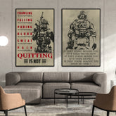 SD018 + SD032 - If - Show No Mercy - Quitting Is Not - Home Decoration - Vertical Poster - Vertical Canvas - Soldier Poster