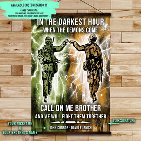 SD042 - Call On me Brother - Army - Marine - Vertical Poster - Vertical Canvas - Soldier Poster - Soldier Canvas