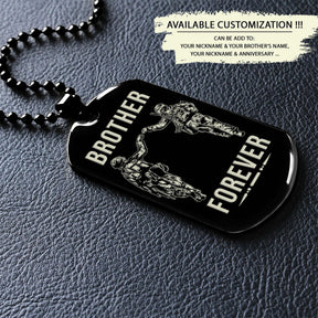 SDD035 - Brother Forever - Call On Me Brother - Army - Marine - Soldier Dog Tag - Double Side Black Dog Tag