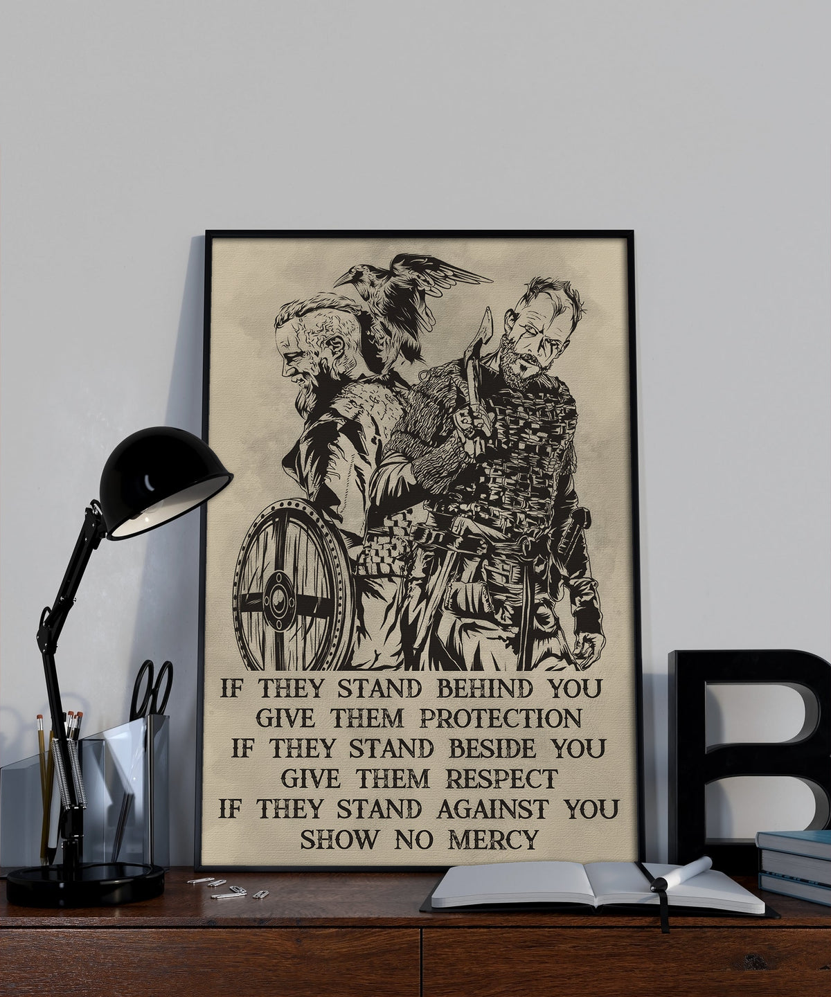 VK045 - Viking Poster - If - Show No Mercy - Vertical Poster - Vertical Canvas