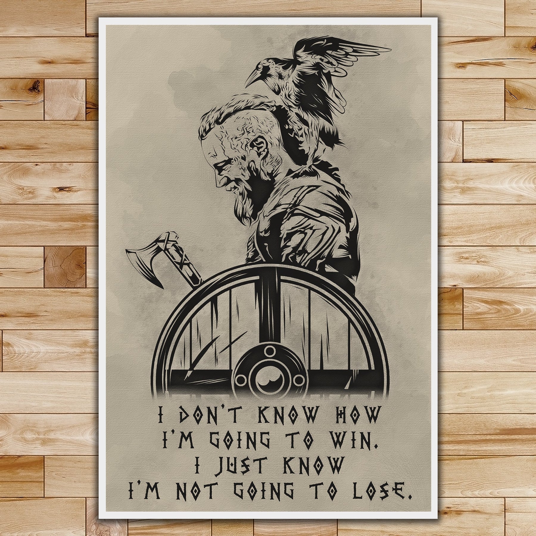 VK056 - Viking Poster - I'm Not Going To Lose - Vertical Poster - Vertical Canvas